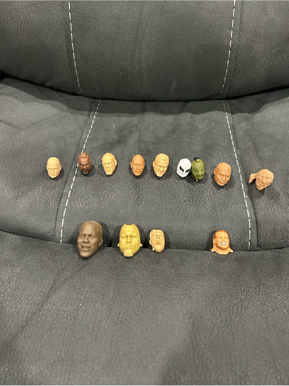Wrestling prototype figure heads!! Mattel, Jakks, Zombie sailor! Any 2 for 25!